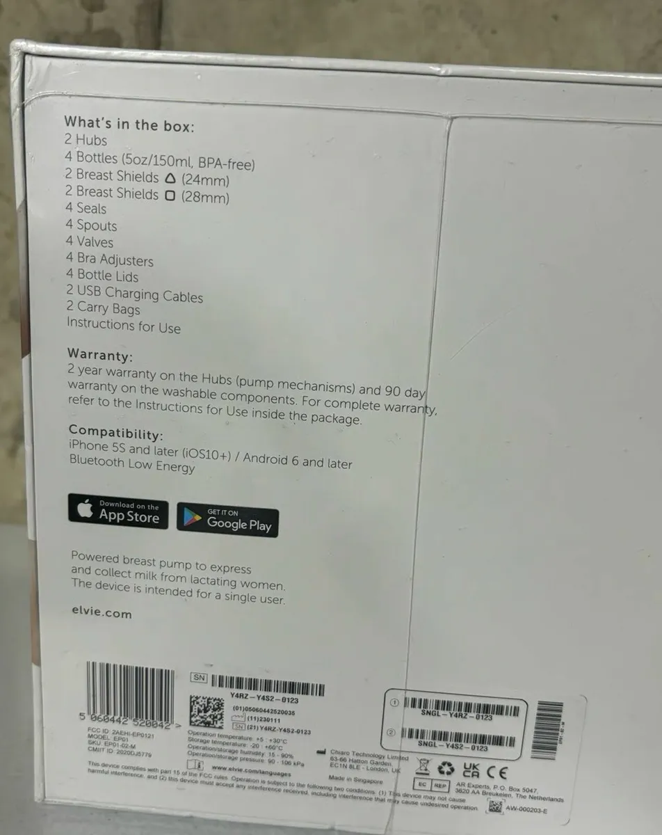 New Elvie double breast pump sealed box. Warranty - Image 4