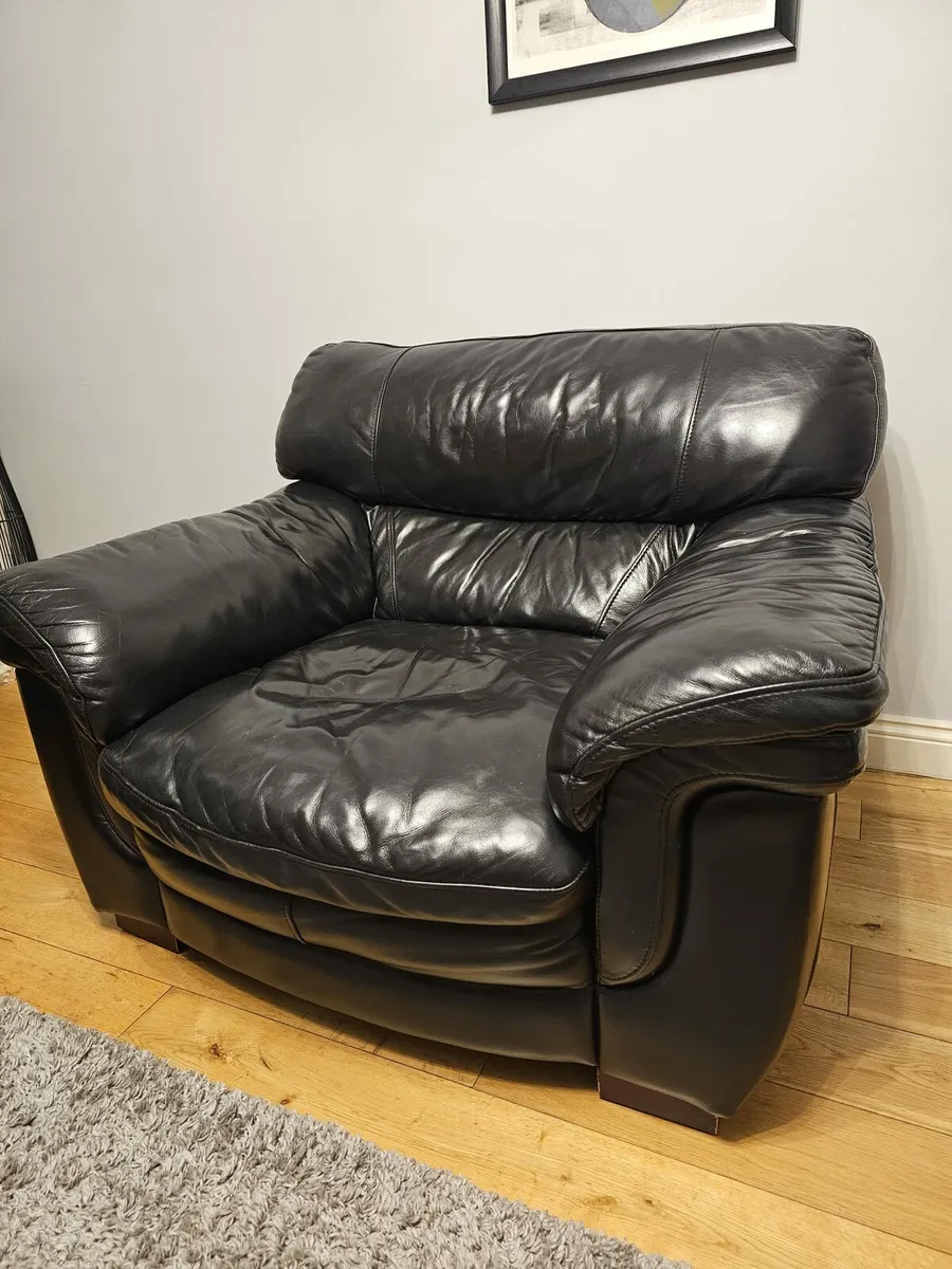 3 Piece, Soft Leather Sofa Set - Image 2