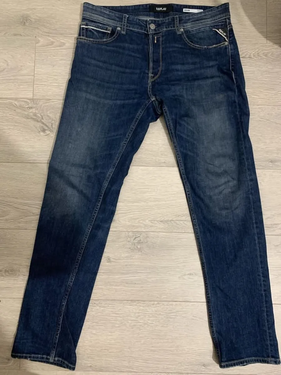 Replay Grover Straight Fit Jeans Size 33 - Image 1
