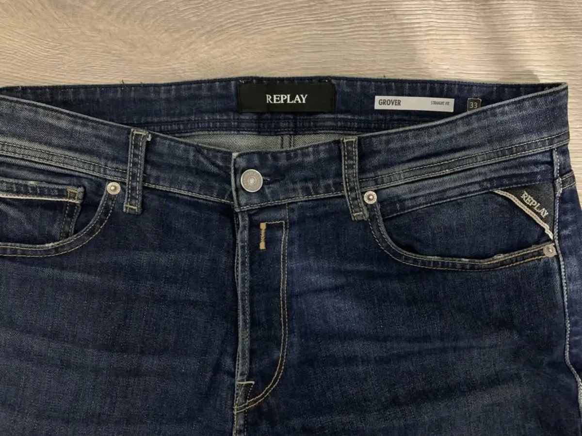 Replay Grover Straight Fit Jeans Size 33 - Image 2