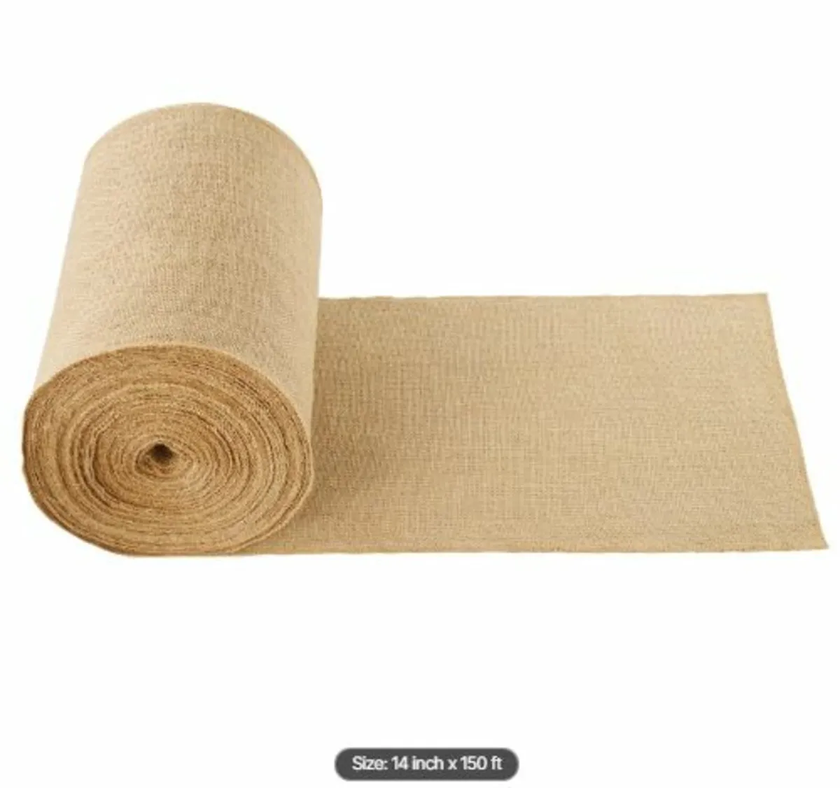 Burlap Fabric Roll,14”x150 ft & 50x50 High Density - Image 1