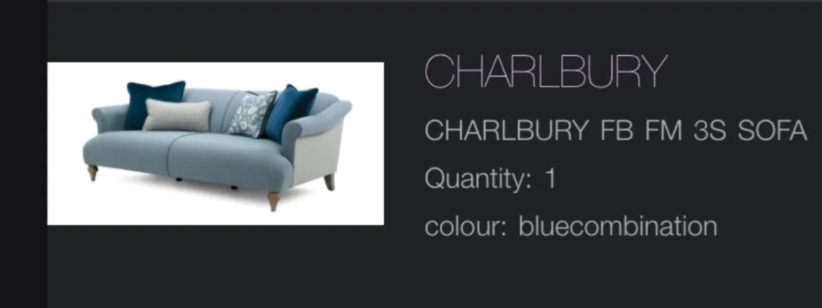 Powder blue Sofa - Image 3