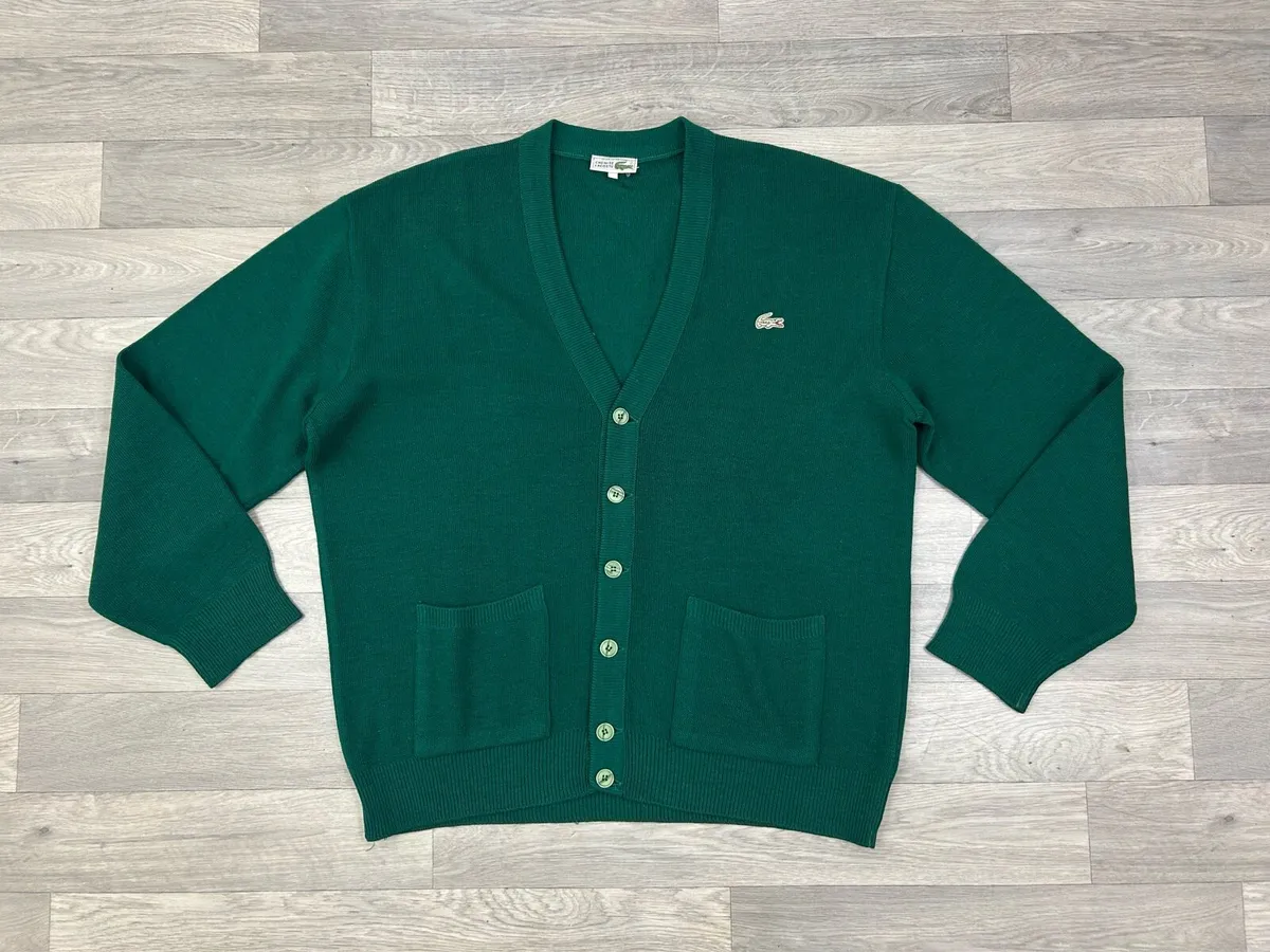 Vintage Lacoste Wool Blend Cardigan Mens XL - Image 1