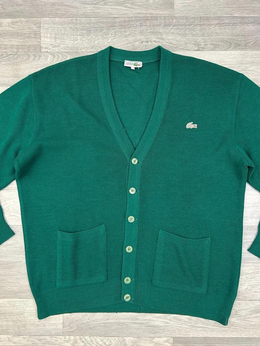 Vintage Lacoste Wool Blend Cardigan Mens XL - Image 2