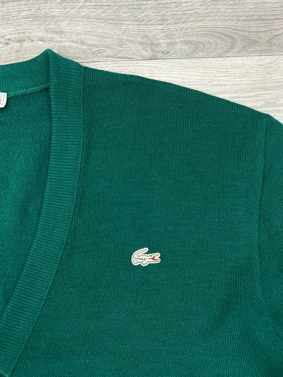 Vintage Lacoste Wool Blend Cardigan Mens XL - Image 3