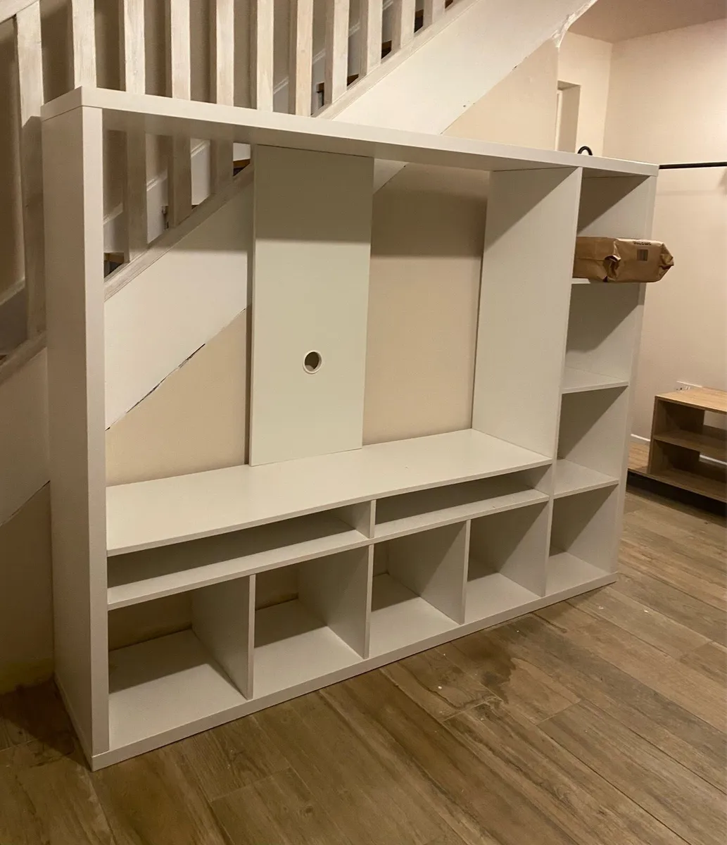 IKEA TV storage unit, white, 183x39x147 cm - Image 1