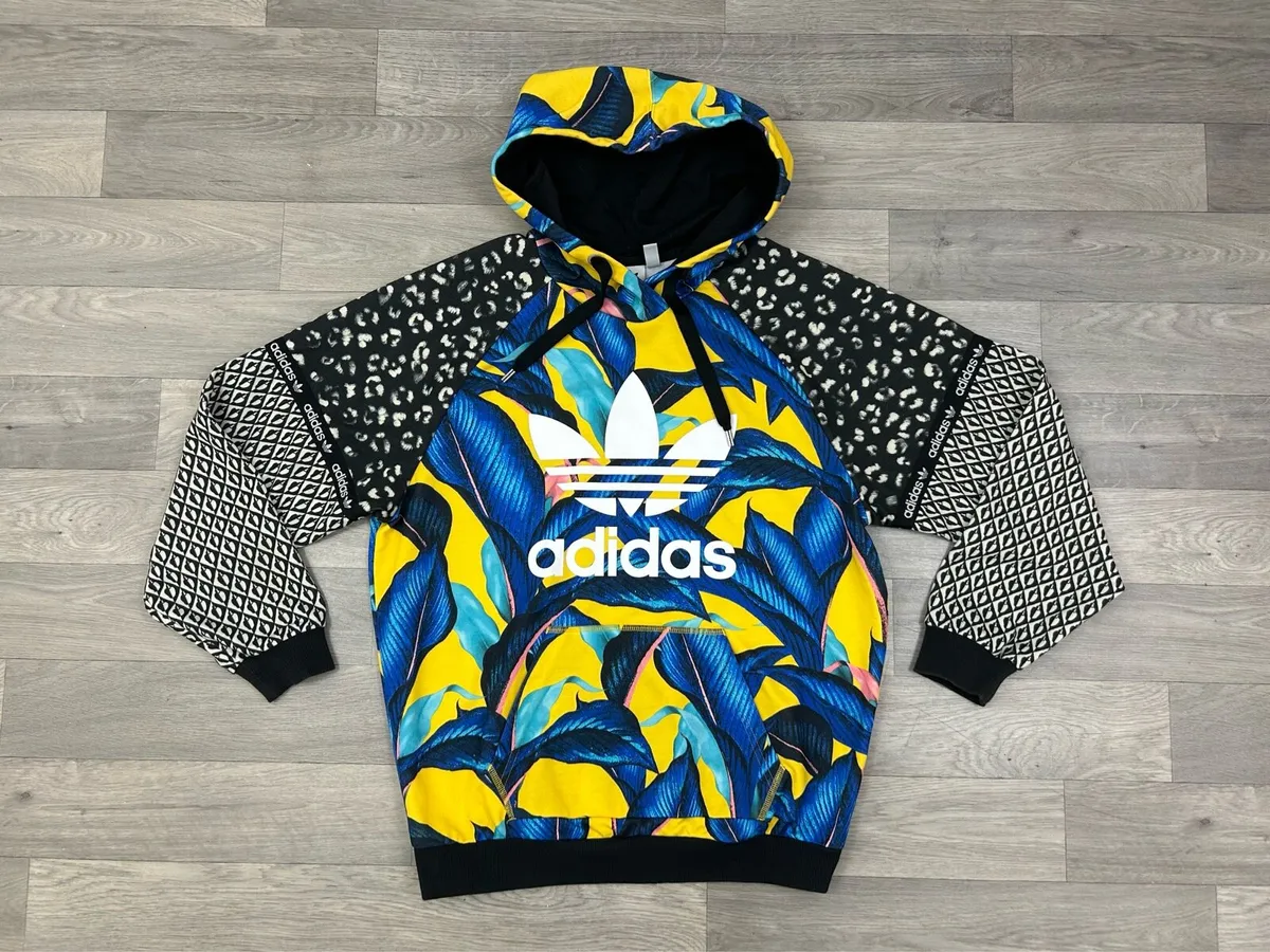 Adidas X Farm Rio Floral Hoodie Womens 10 - Image 1