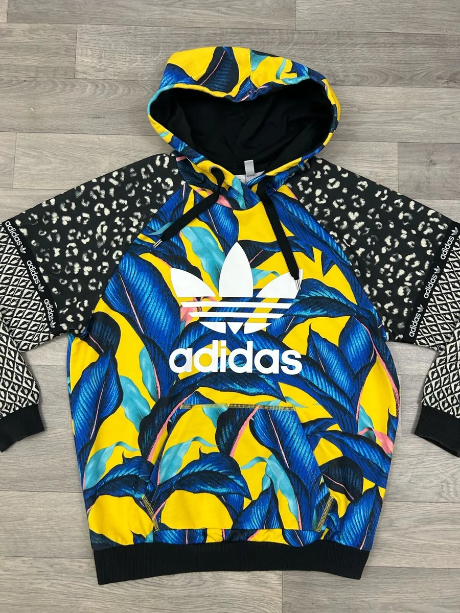 Adidas X Farm Rio Floral Hoodie Womens 10 - Image 2