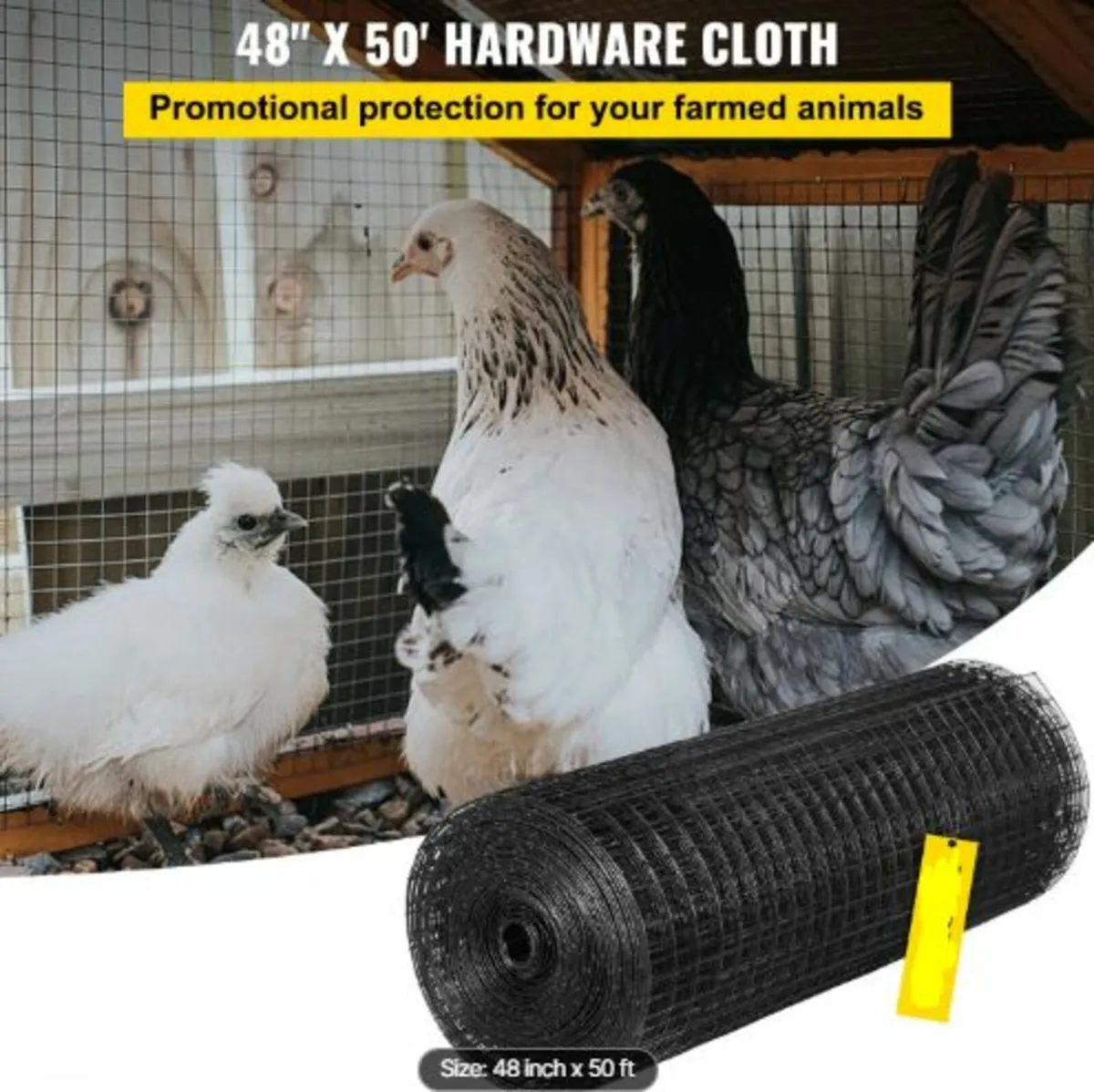 Hardware Cloth, 48" x 50' & 1"x1" Mesh Size, - Image 2