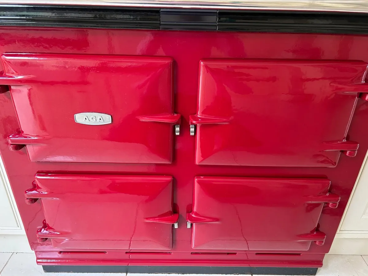 Red Aga Cooker - Image 3