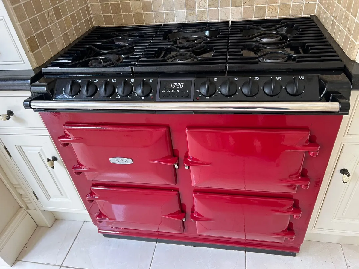 Red Aga Cooker - Image 4