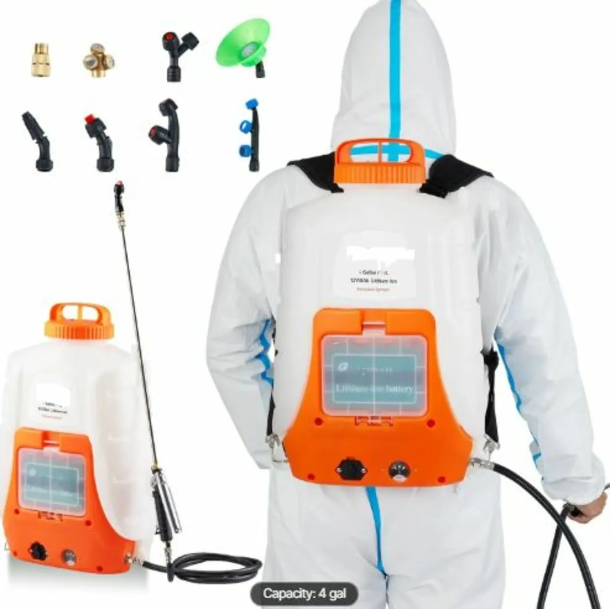Battery Powered Backpack Sprayer 15.1 L Tank 0-90 - Image 1
