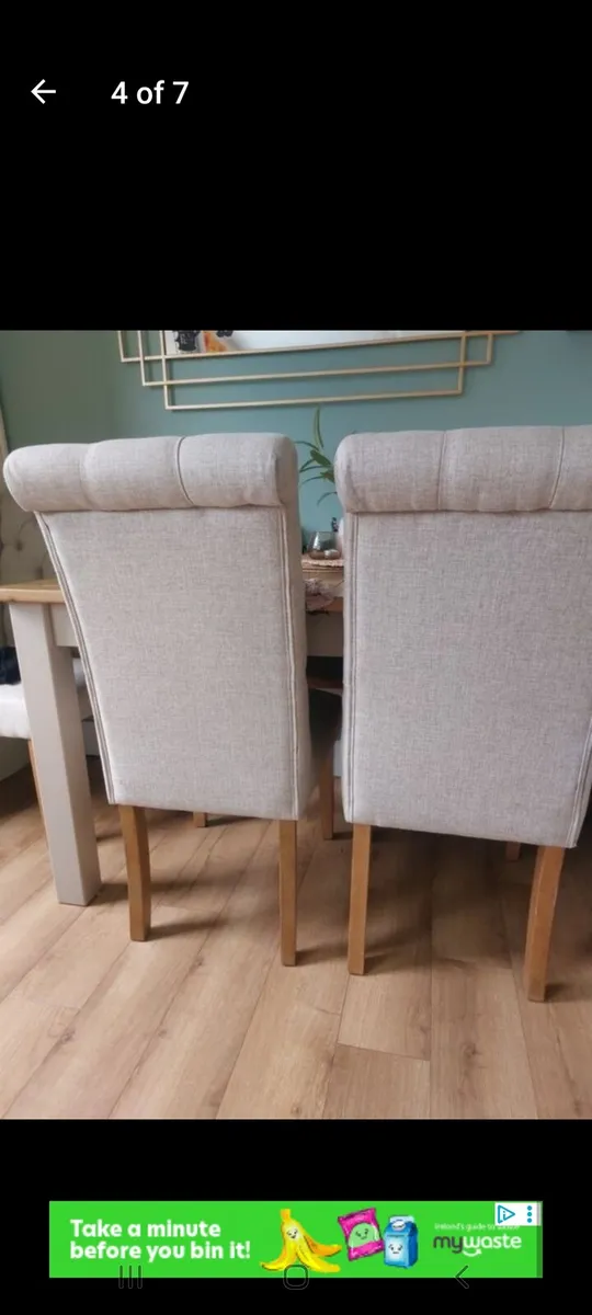 X4 dining chairs fabric - Image 3