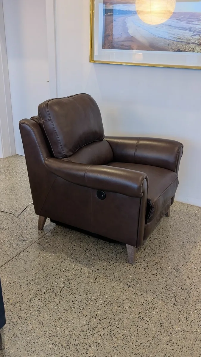 Leather Recliner Armchair For Sale - Image 4