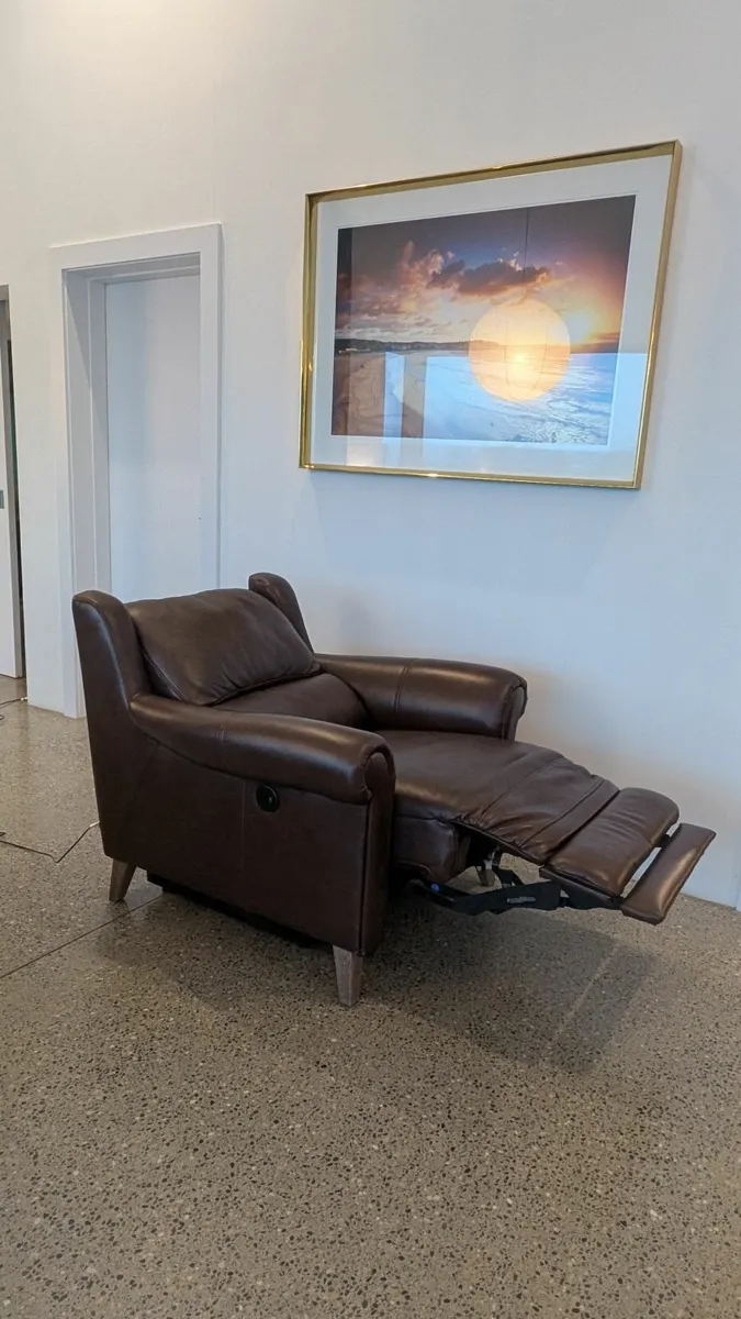 Leather Recliner Armchair For Sale - Image 1