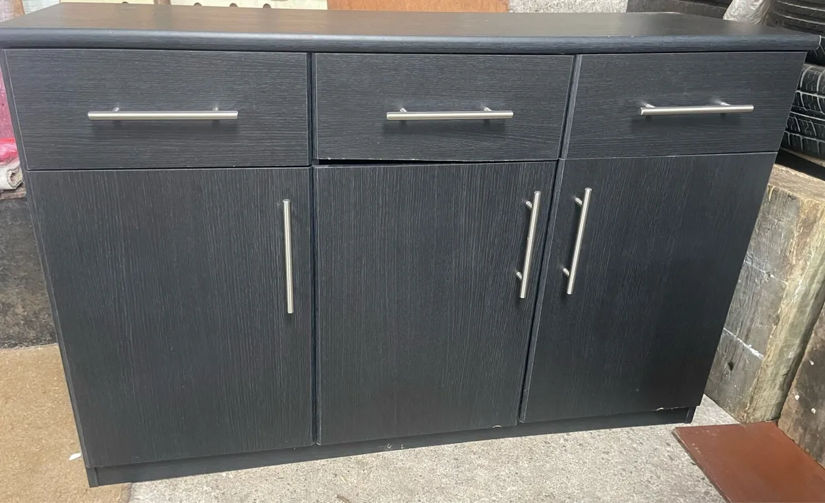 Black wooden sideboard/unit. - Image 1