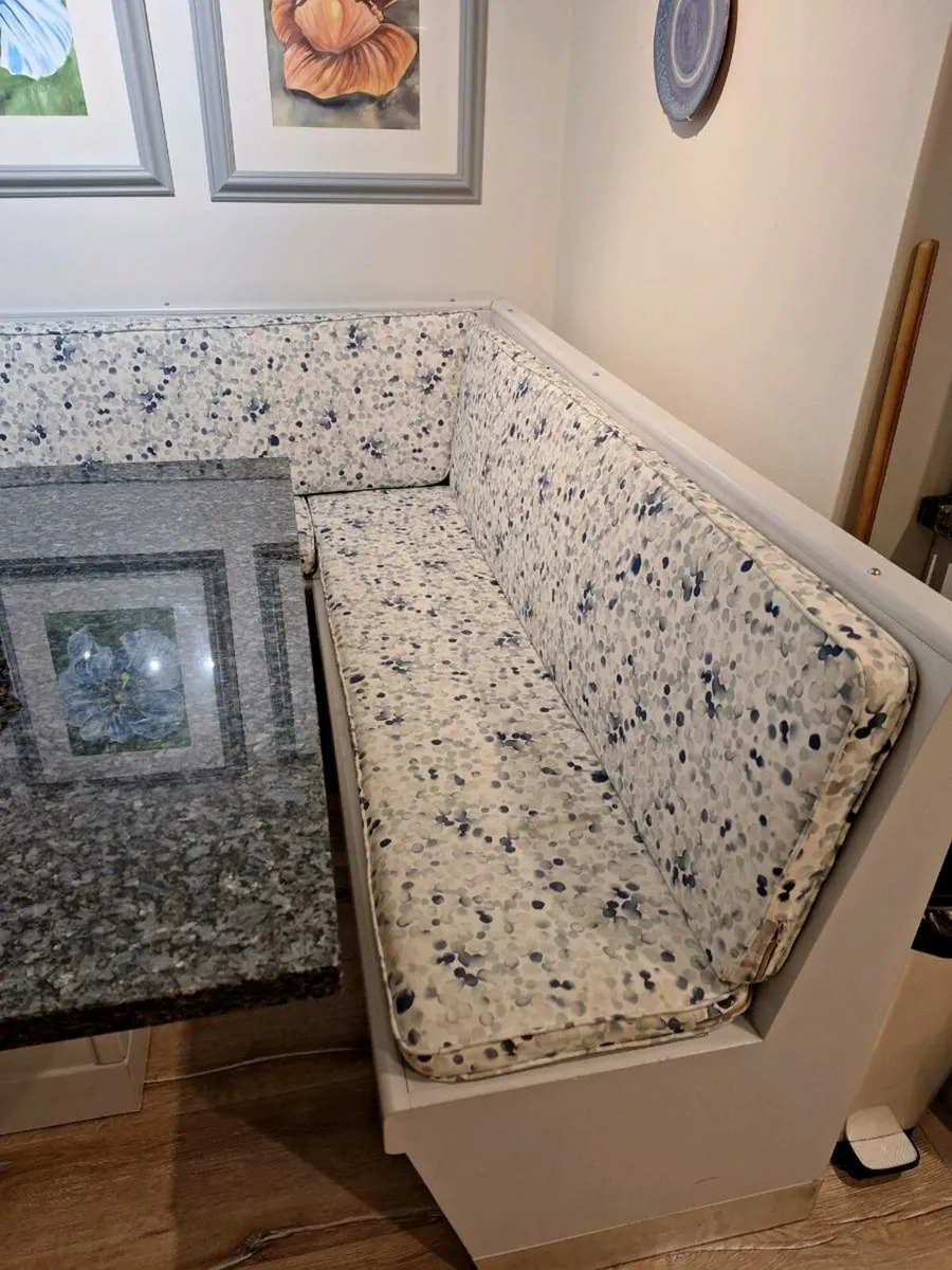 Granite Table, Benches+Storage for Kitchen Diner - Image 3