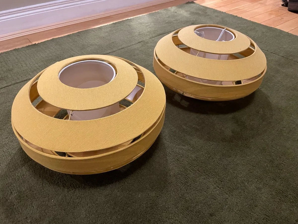 3 Ochre/Mustard Dunelm Light shades - Image 2