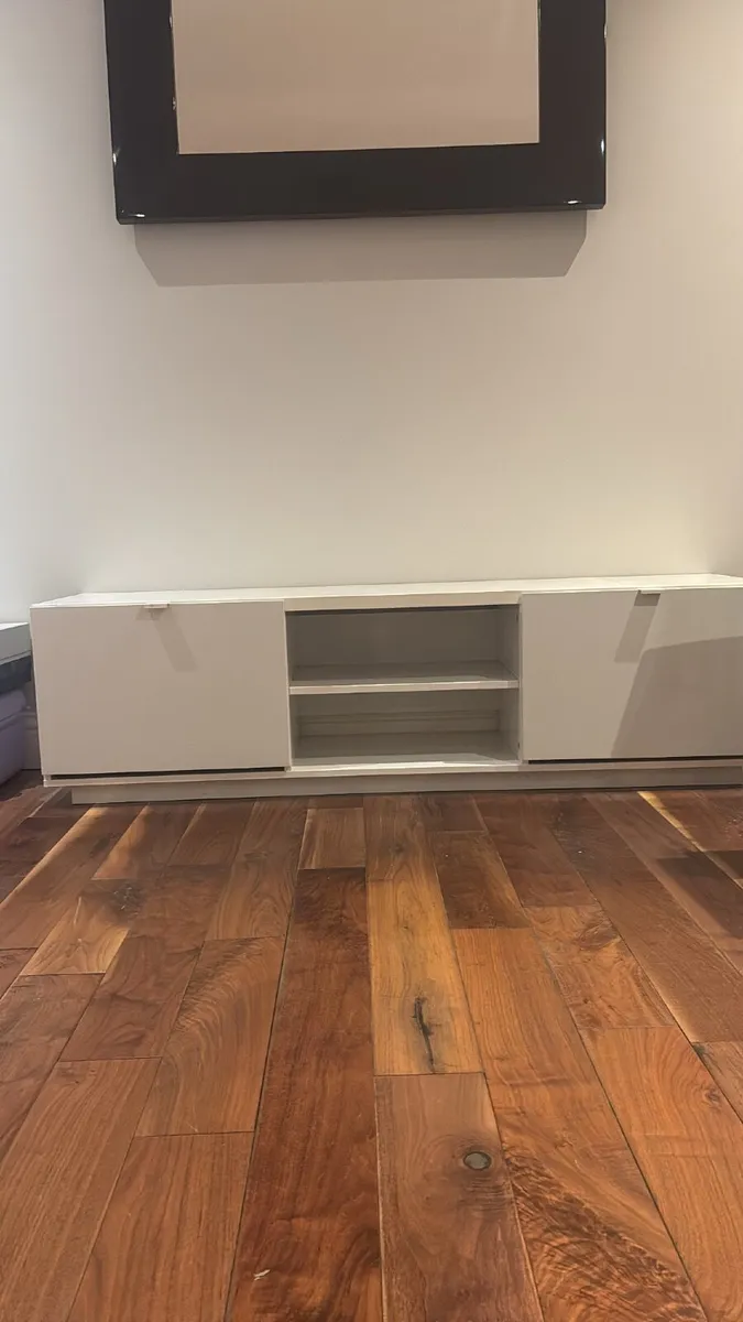 TV Bench high gloss white - Image 1