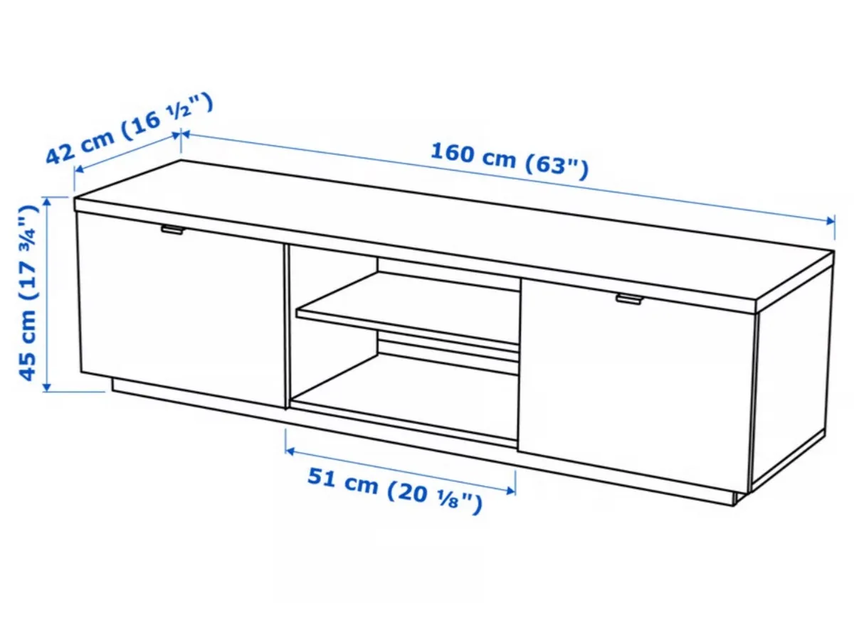 TV Bench high gloss white - Image 3