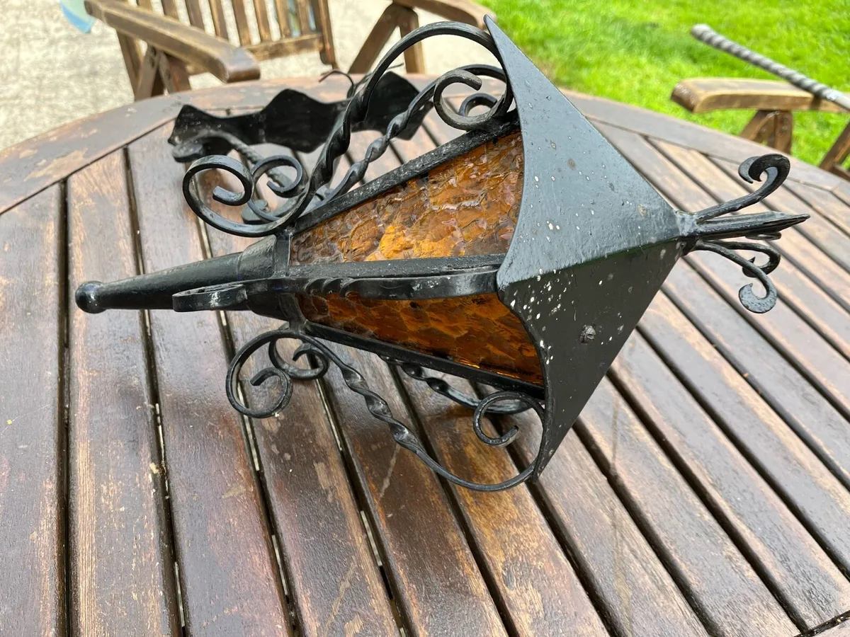 Vintage Wrought Iron lantern - Image 2