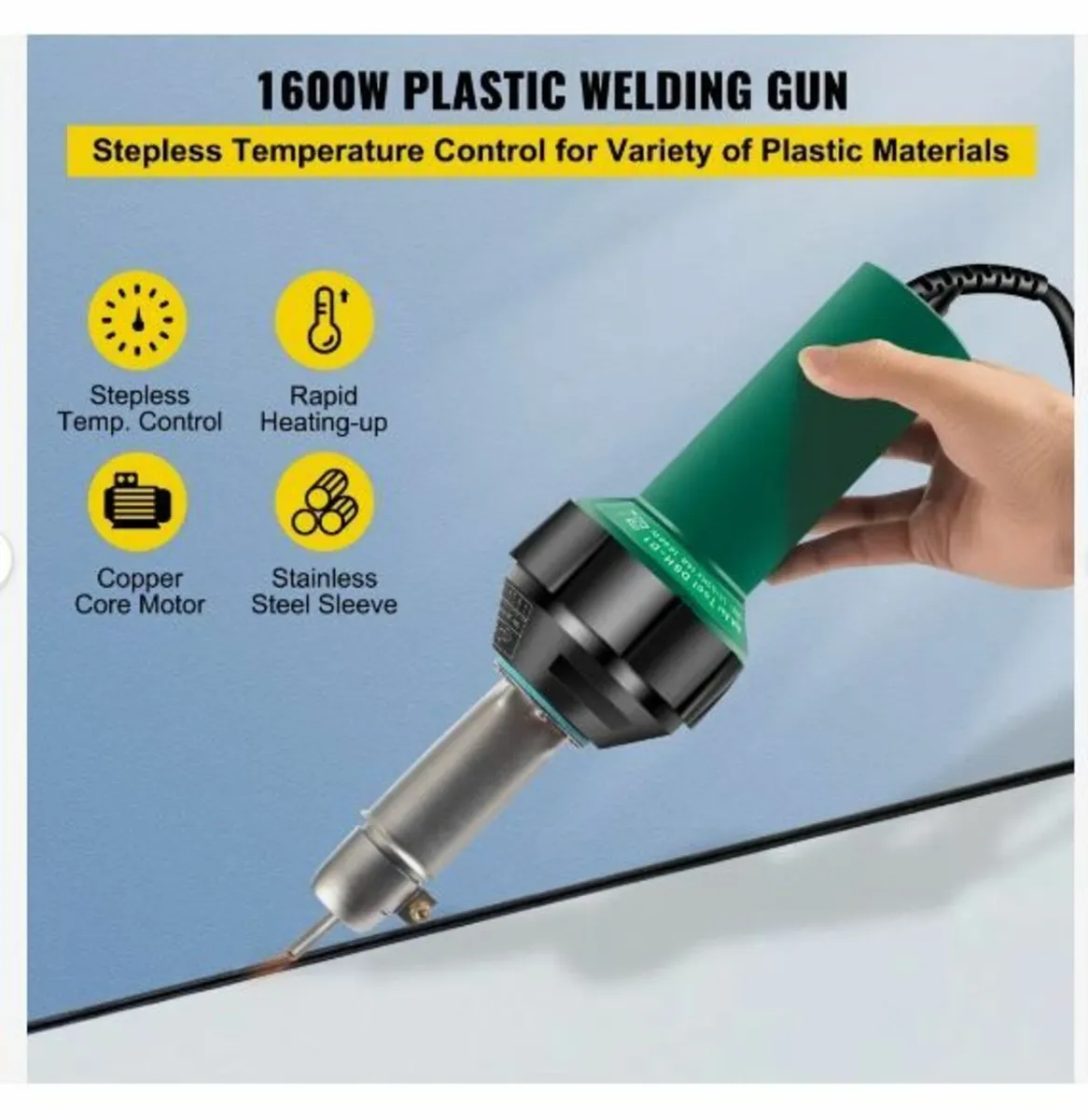 Roofing Welder, 8 Pcs PVC Welding Gun, 1600W - Image 2