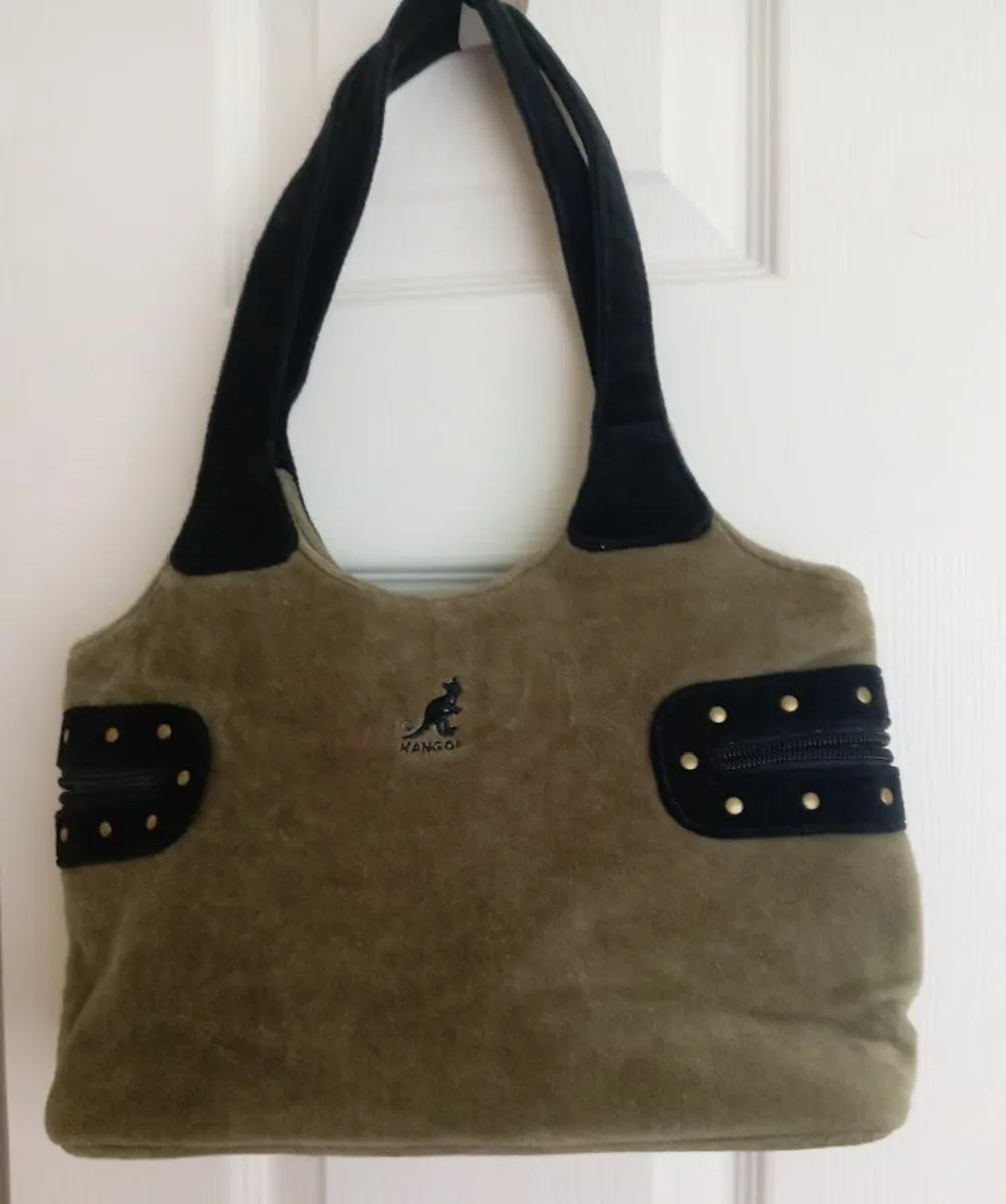 Kangol Olive Green Shoulder Bag – Early 2000s Y2K - Image 1