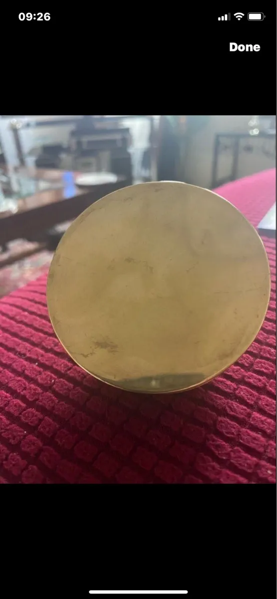 Vintage Brass/ Copper/Mother of Pearl Ring Box - Image 3