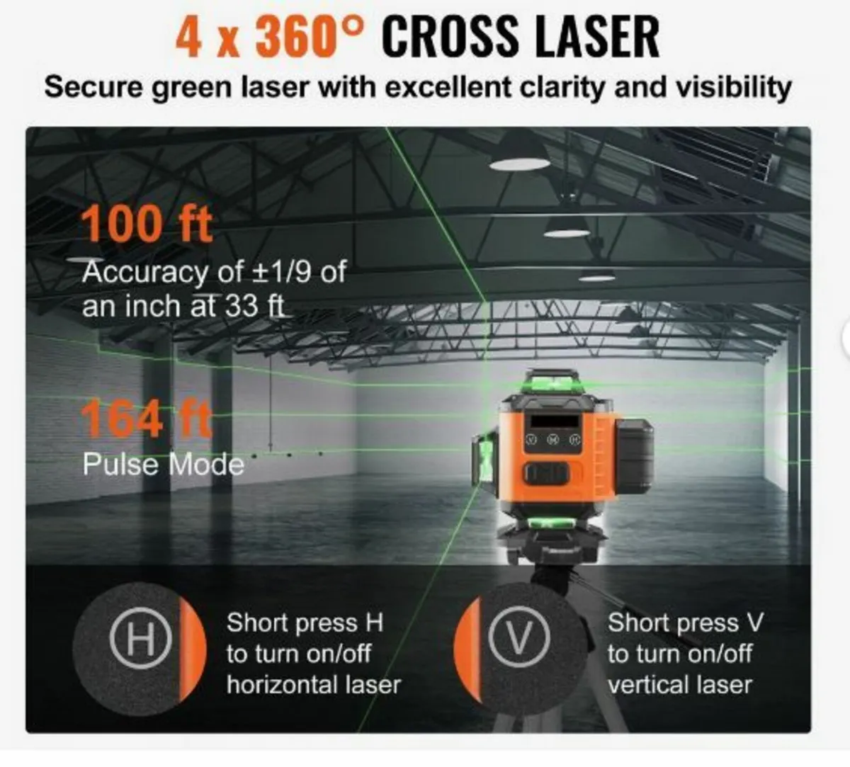 Laser Level 3048 cm Green Cross Line - Image 2