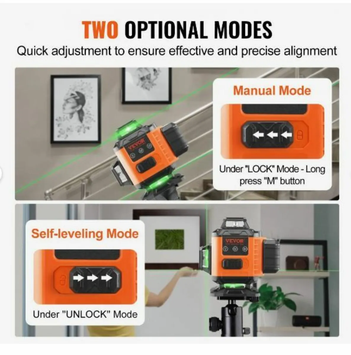Laser Level 3048 cm Green Cross Line - Image 3