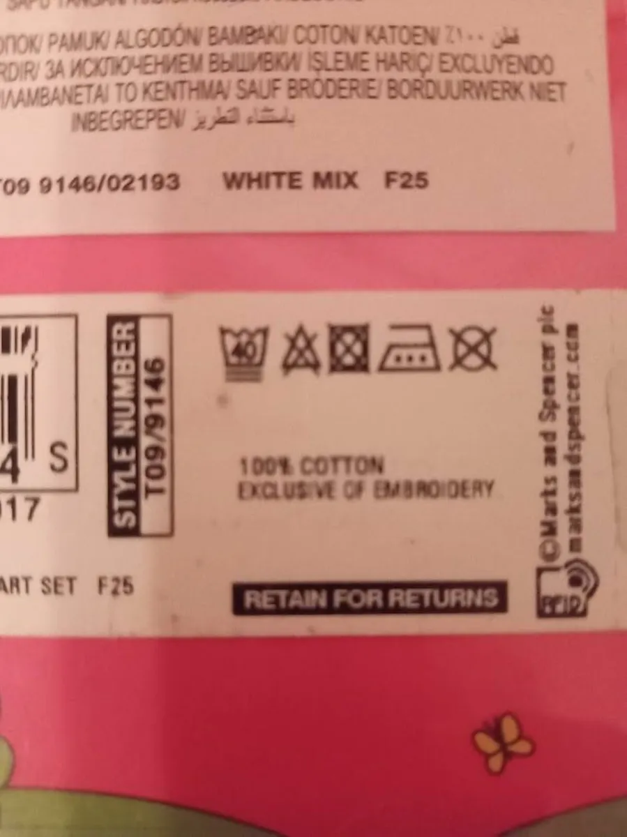 Percy Pig 5 Pure Cotton Handkerchiefs – M&S Brand - Image 2