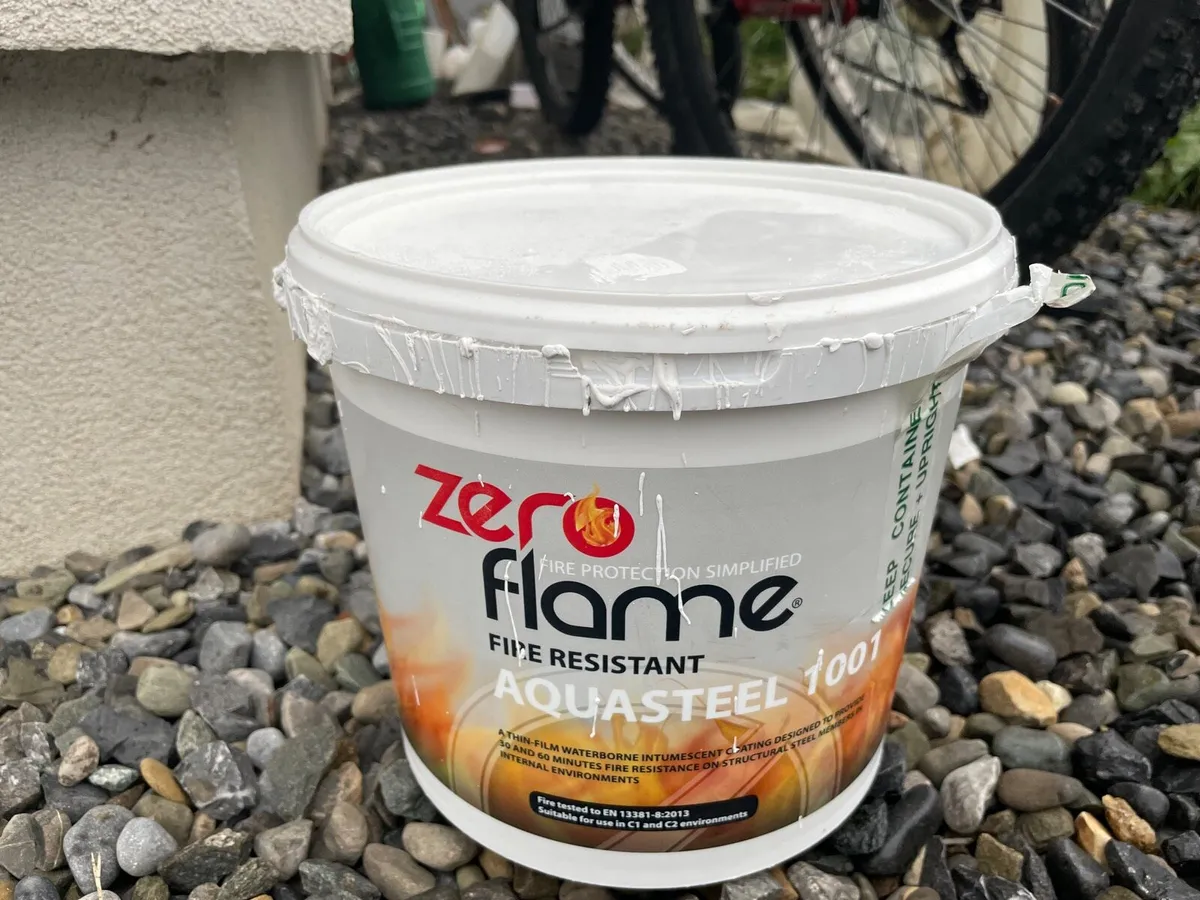 1/2 bottle intumescent paint ( fire resistant). - Image 1