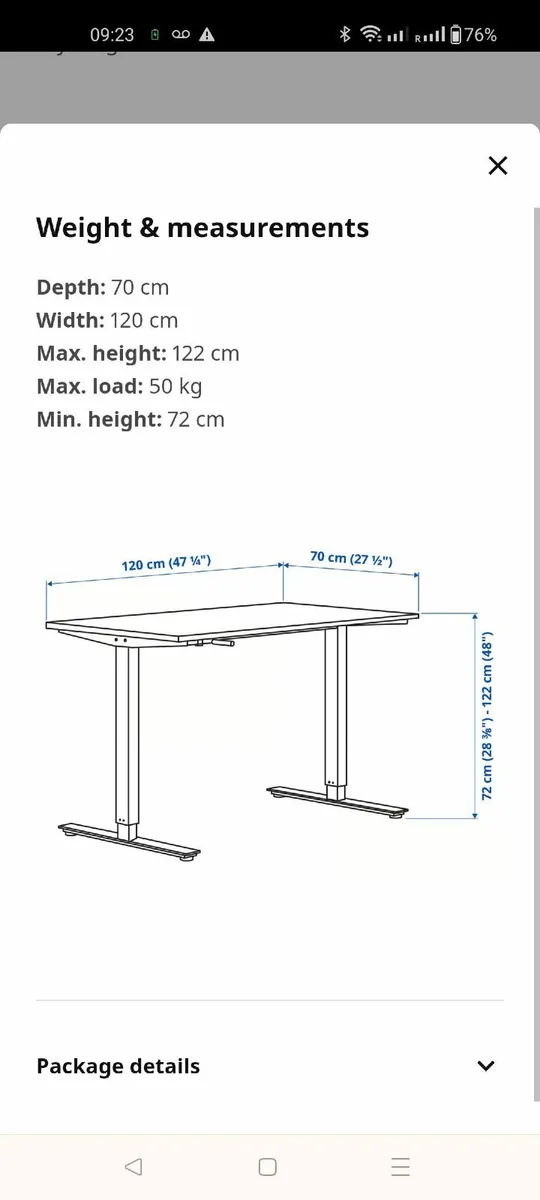 Ikea Trotten Sit/Standing Desk - Image 2