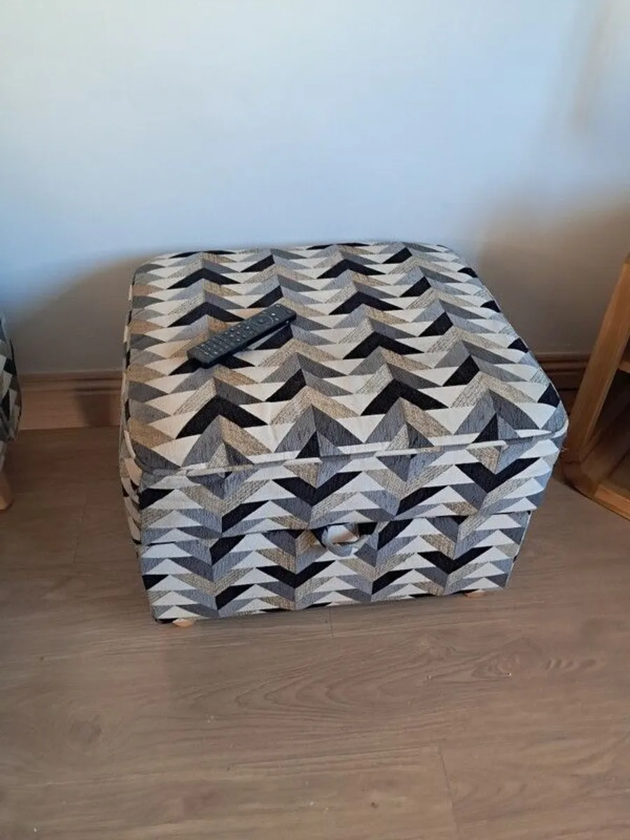 snuggler Chairs and ottoman - Image 3