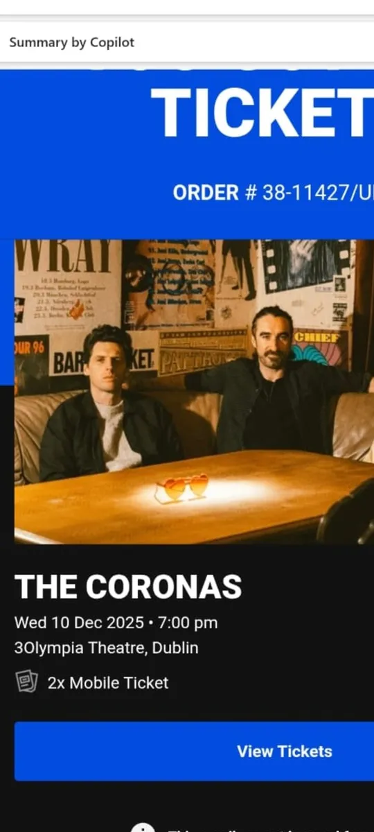 Coronas tickets