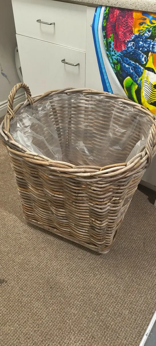 Brand New MICA  Wicker Basket on wheels - Image 1