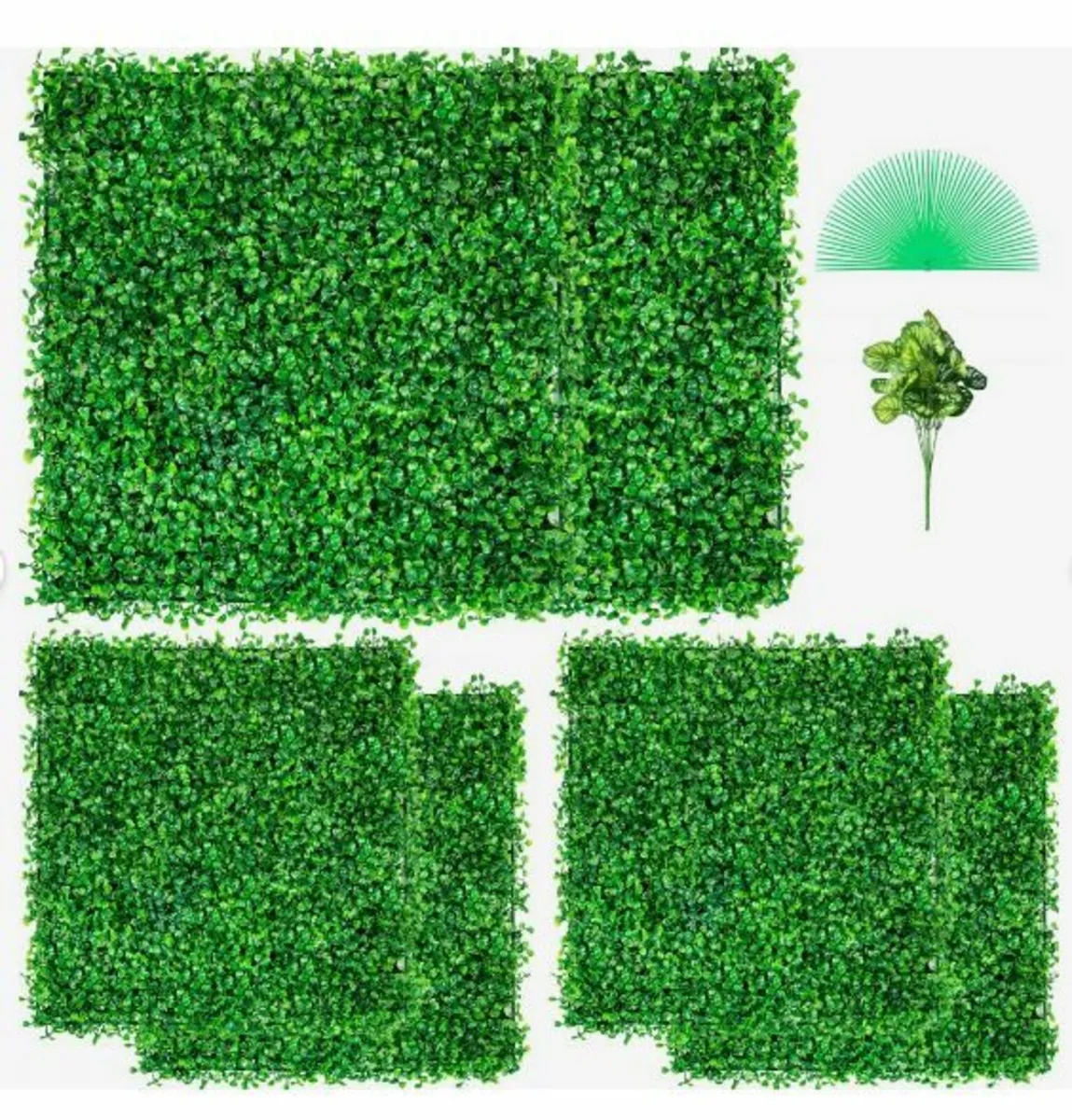 Artificial Boxwood Panel UV 6pcs Boxwood - Image 1