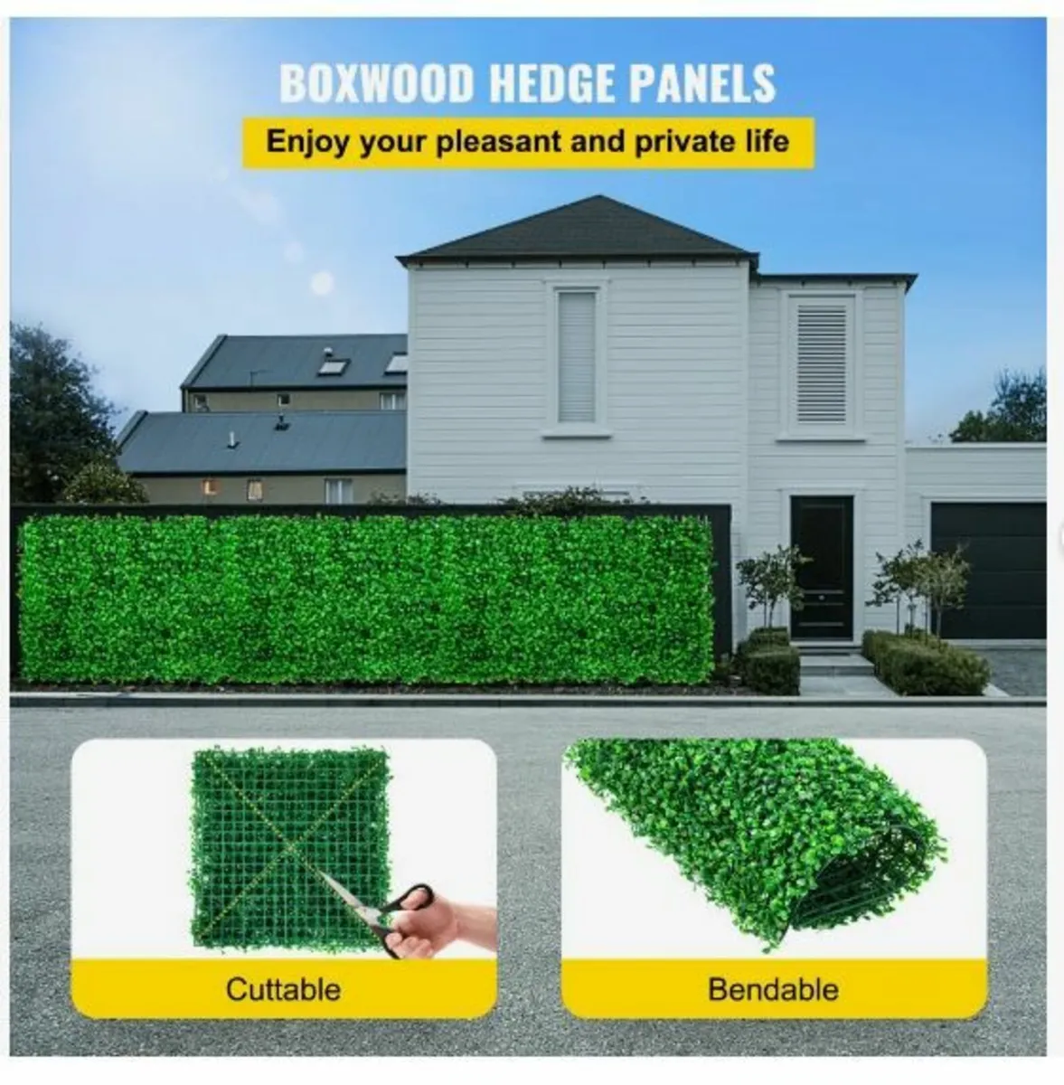 Artificial Boxwood Panel UV 6pcs Boxwood - Image 3