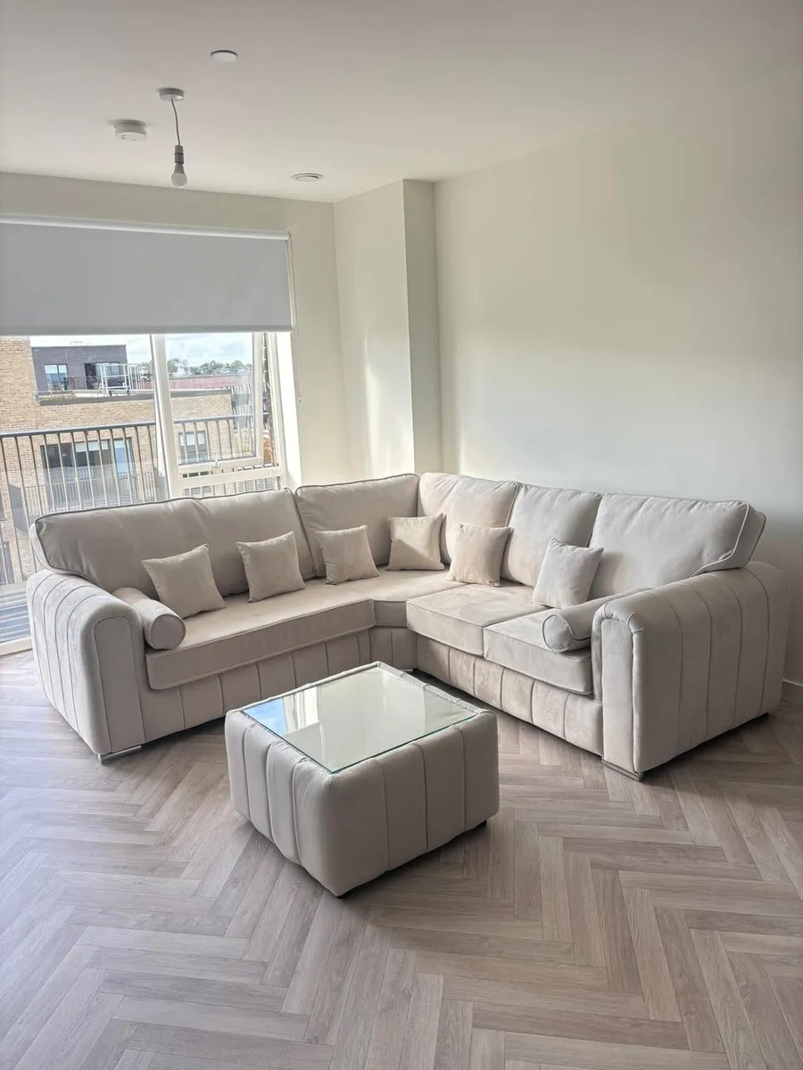 Lily Corner Fullback Cushions Sofa  + Coffee table - Image 2