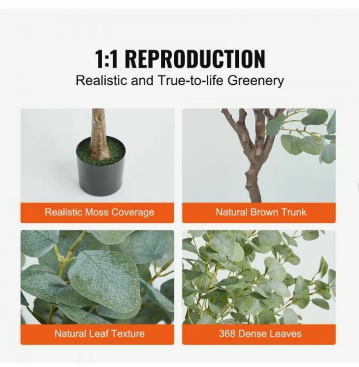 Artificial Eucalyptus Tree, 1.8 m Tall Faux Plant - Image 4
