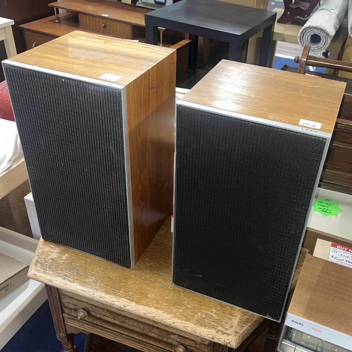 Pair of Vintage LEAK Sandwich 250 Speakers - Image 1