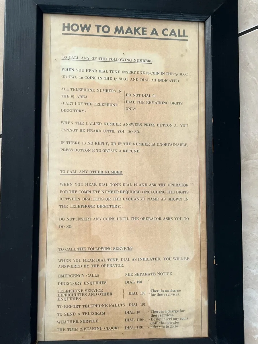 Vintage AB Payphone Notices - Image 2