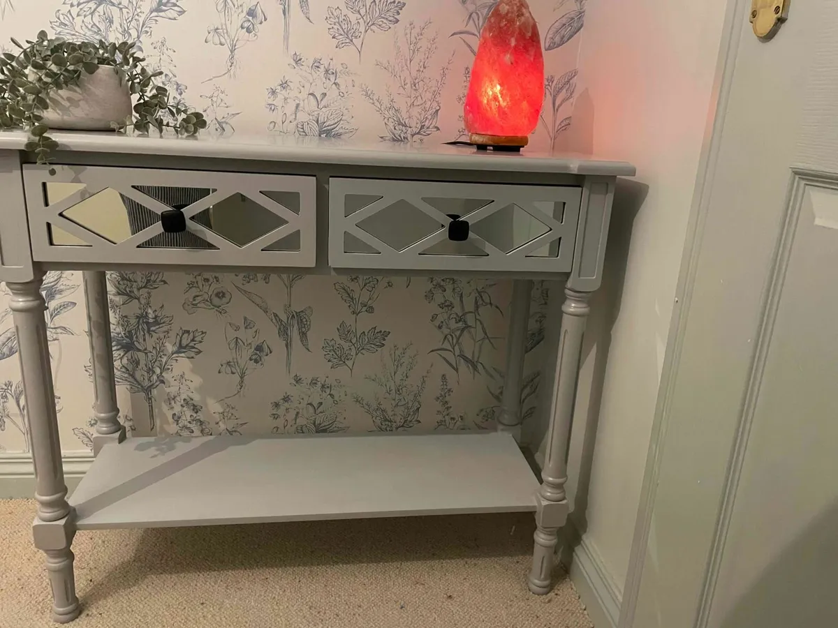 2 Drawer Console table, perfect condition - Image 1