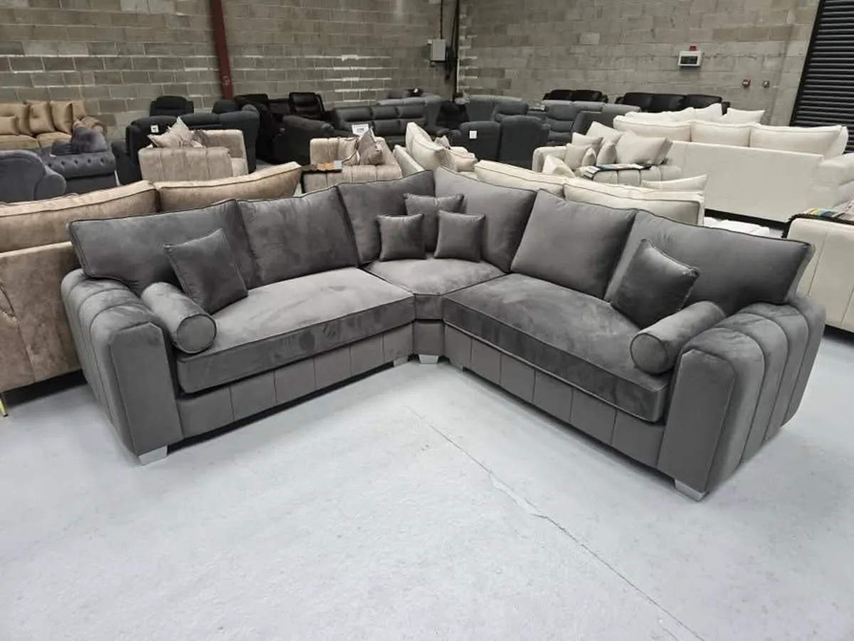 Lily Corner Fullback Cushions Sofa  + Coffee table - Image 3