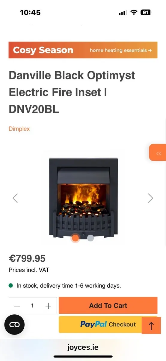 Electric fire inset - Image 1