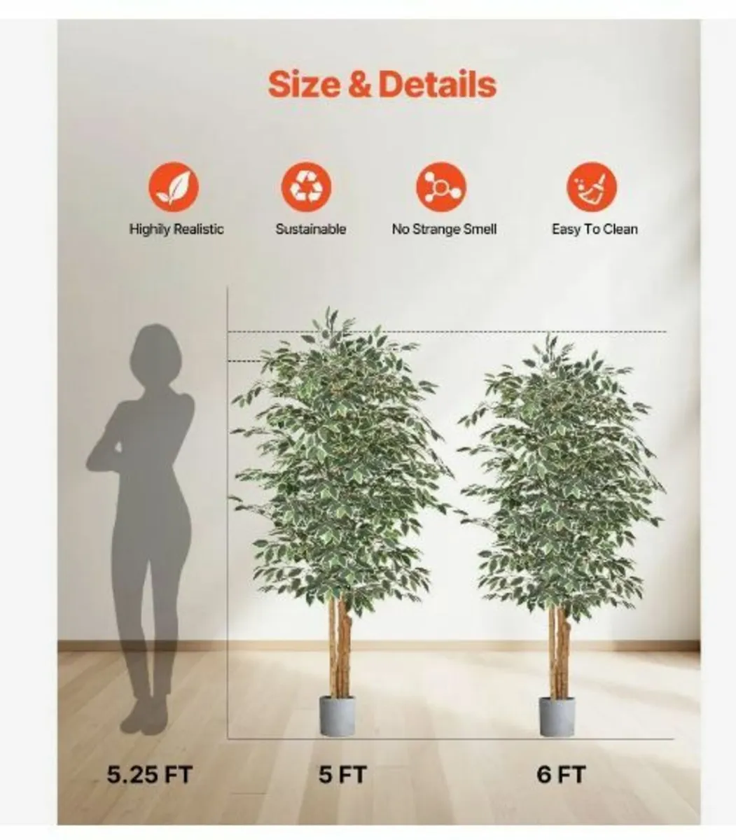 180cm Artificial Ficus Tree - Image 4