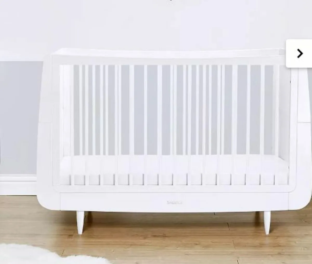 SnuzKot Skandi Cot Bed - White - Image 1