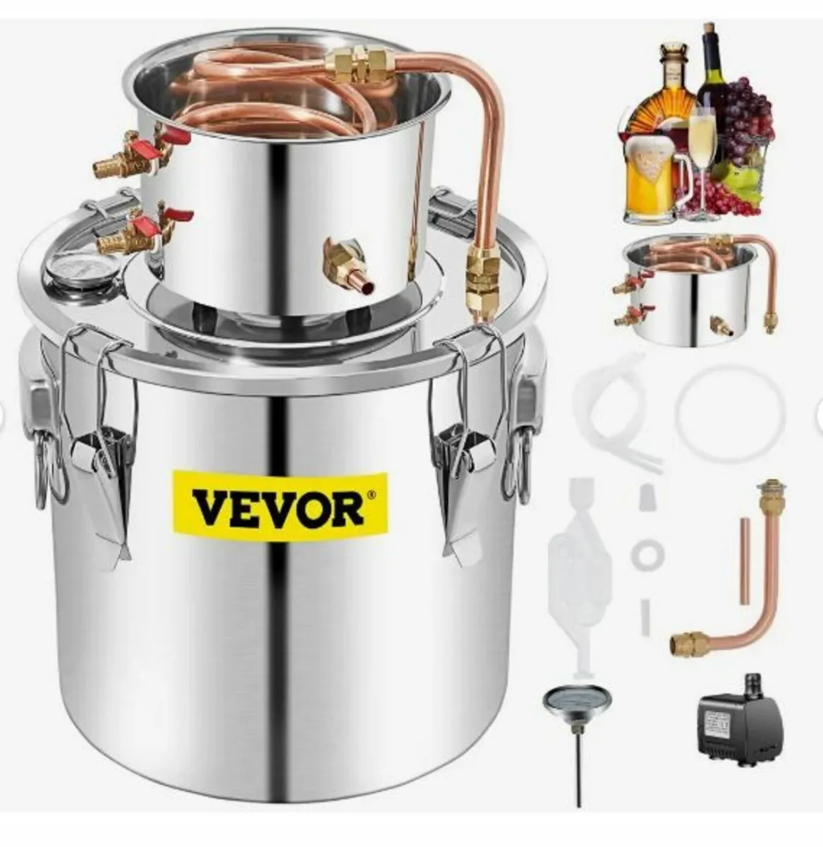 Alcohol Still, 50L Stainless Steel Water - Image 1