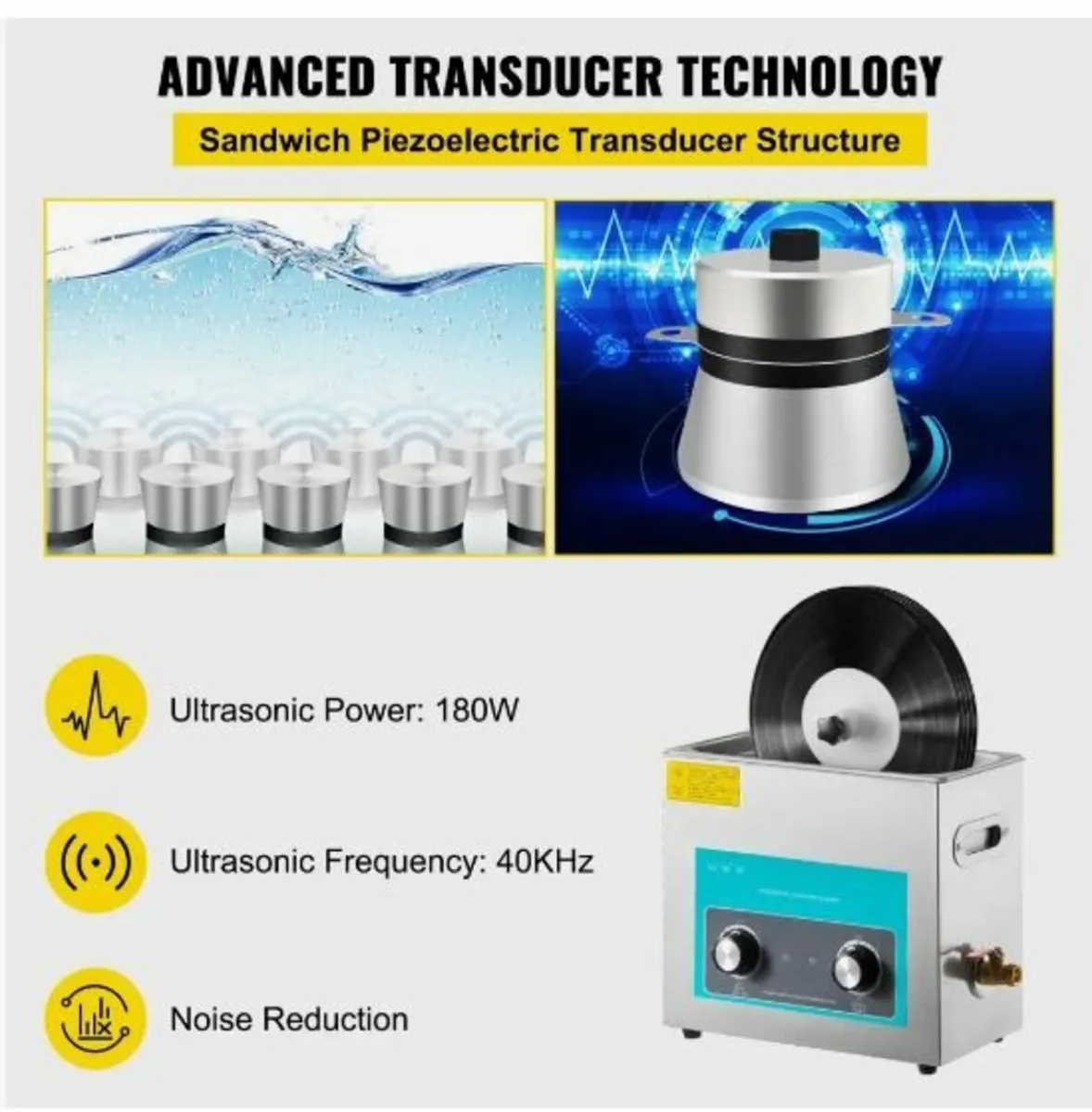 Ultrasonic Vinyl Record Cleaner 6L - Image 2
