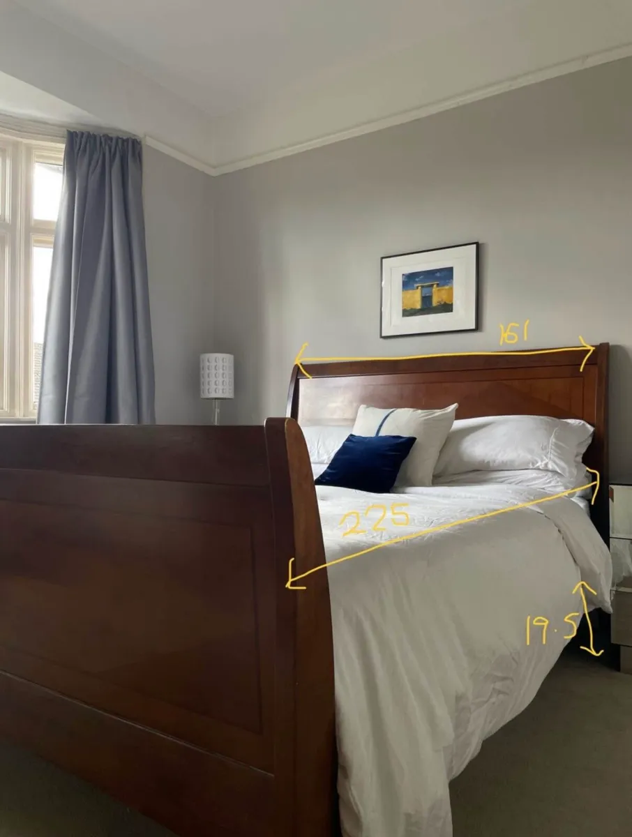 King-sized wooden bed - Image 2